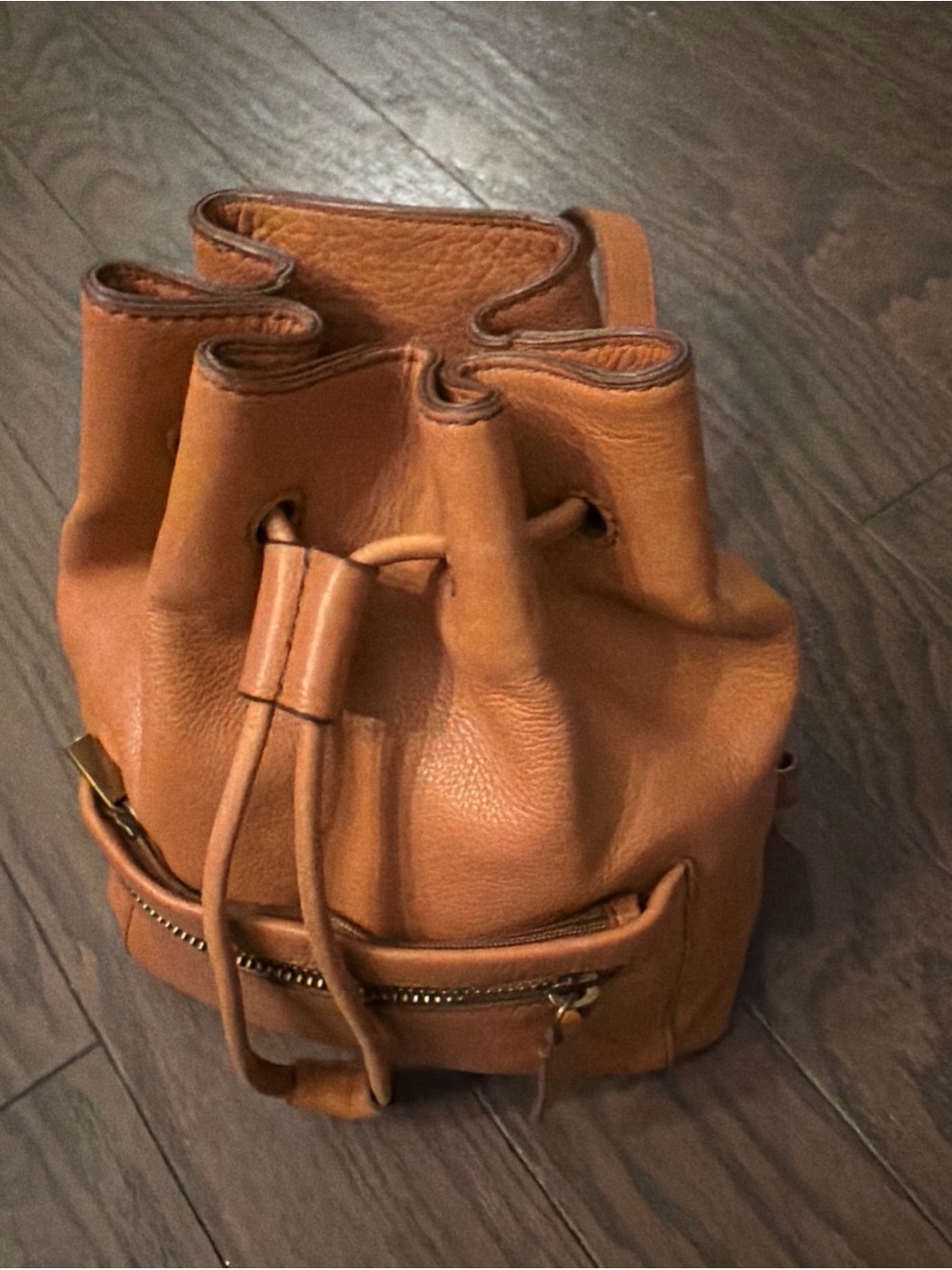 Fossil women’s Leather Backpack in Chestnut Brown - Picture 2 of 5